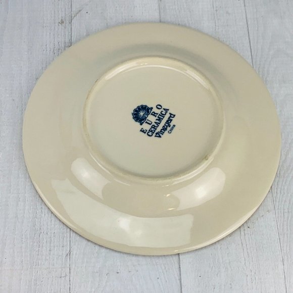 Euro Ceramica VINEYARD Embossed Grapes Stoneware Dinner + 2 Salad Plates Set 3 - Picture 5 of 9